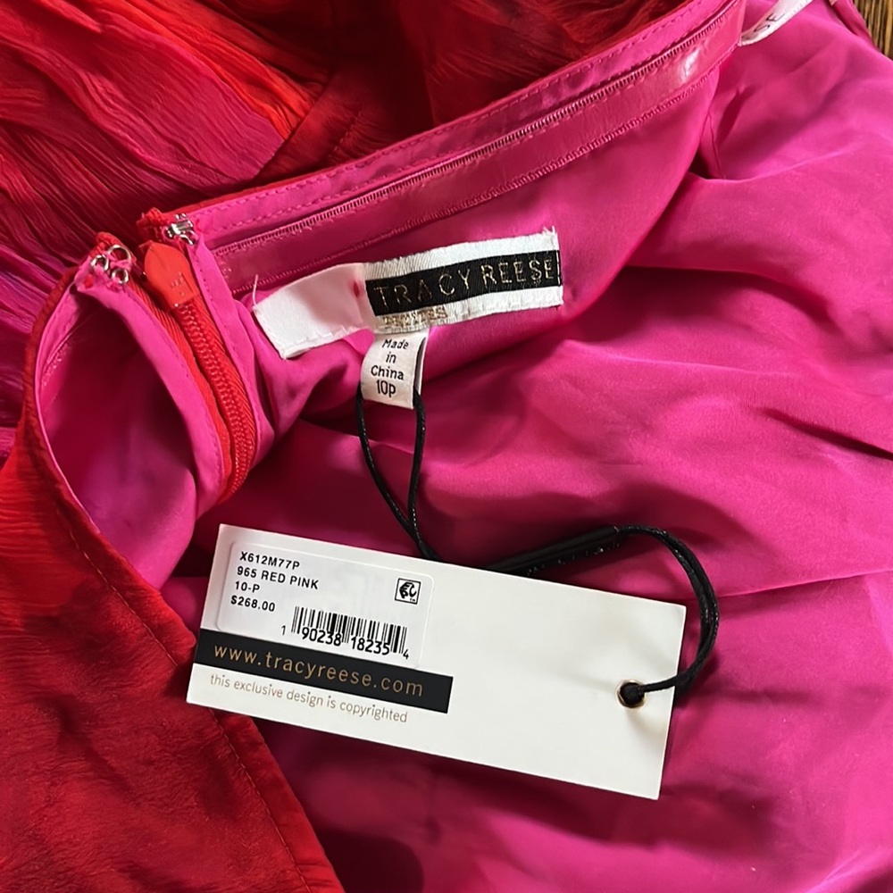 TRACY REESE Anthropologie Cascade Halter Dress Red Ombré - Picture 10 of 13